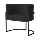 Ver imagem 4 de Kit 02 Poltronas Luana Base Preta Suede Preto