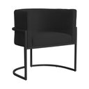 Ver imagem 2 de Kit 02 Poltronas Luana Base Preta Suede Preto