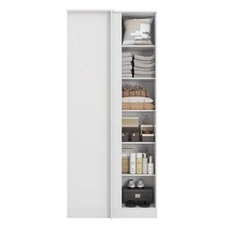 Guarda Roupa sem Portas Closet Aberto Canto Reto Modulado Adapt Armc100amdp Kappesberg - Branco - 4