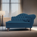 Ver imagem 2 de Recamier Sofá Esquerdo Larissa 120cm Sala Corano Azul Marinho - Incasa Decor