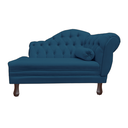 Ver imagem 1 de Recamier Sofá Esquerdo Larissa 120cm Sala Corano Azul Marinho - Incasa Decor