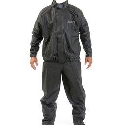 Capa De Chuva Preta Motoqueiro De PVC GG: - 2