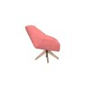 Poltrona Califórnia Base Giratória Madeira Suede Rose - 3