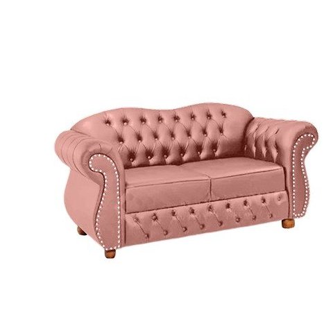 Duas Namoradeiras Chesterfield Merlo 2 Lugares - Suede Rosa / Decoração, recepção, sala tv