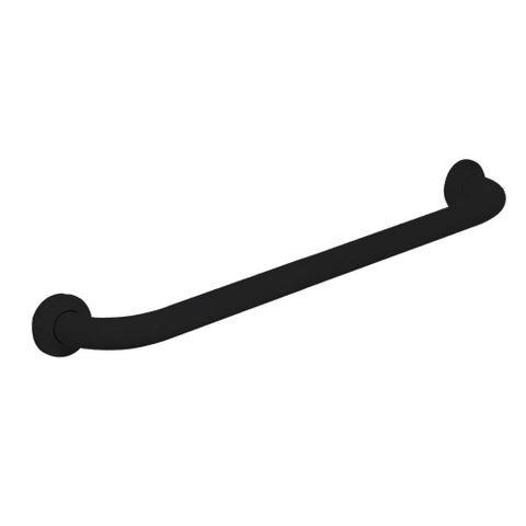 Barra Segurança Banheiro Preto 60cm Reta Apoio Idosos Banheiro Abnt 9050:2020