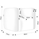 Ver imagem 4 de Poltrona para Sala de Estar Decorativa Quadrada Maggie K04 Bouclê Verde - Mpozenato