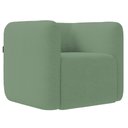 Ver imagem 1 de Poltrona para Sala de Estar Decorativa Quadrada Maggie K04 Bouclê Verde - Mpozenato