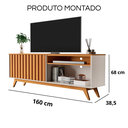 Ver imagem 5 de Rack para TV 60 Polegadas com Design Ripado Buriti 1,60 m - Off White/Nature