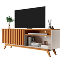 Ver imagem 4 de Rack para TV 60 Polegadas com Design Ripado Buriti 1,60 m - Off White/Nature