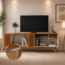 Ver imagem 3 de Rack para TV 60 Polegadas com Design Ripado Buriti 1,60 m - Off White/Nature