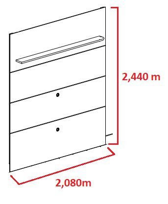 Painel Piso-Teto Guaporé para TV de até 75 polegadas - Naturale - Madetec - 3