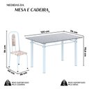 Ver imagem 3 de Conjunto Sala de Jantar com 4 Cadeiras Lívia Branco/Bege