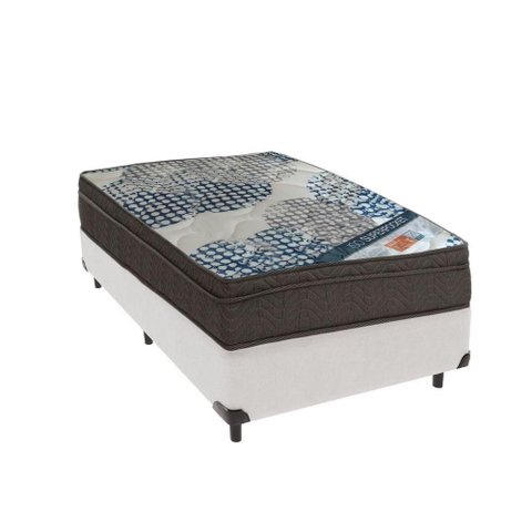Ortobom Superpocket Solteiro Molas Ensacadas D26 Box Bege Branco