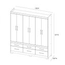 Ver imagem 4 de Guarda-Roupa Casal 6 Portas 6 Gavetas Veneto Demobile