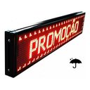 Ver imagem 2 de Painel Led Vermelho Externo Prova D'agua Letreiro Luminoso Digital 100x20 Alto Brilho Usb