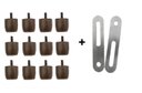 Ver imagem 1 de 12 Mini Pés Marrom 3 Cm de Altura P/ Cama Box + 2 Chapa União