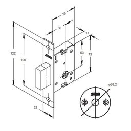 Trava de Segurança Tetra 1001 Roseta Inox - Stam - 2