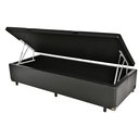 Ver imagem 1 de Cama Box Baú Corino Preto Solteiro 78x188x42