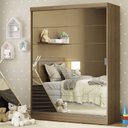 Ver imagem 1 de Guarda-Roupa Infantil Madesa Nick 2 Portas de Correr de Espelho Rustic Cor:Rustic