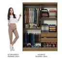 Ver imagem 4 de Guarda-Roupa Infantil Madesa Nick 2 Portas de Correr de Espelho Rustic Cor:Rustic