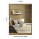 Ver imagem 3 de Guarda-Roupa Infantil Madesa Nick 2 Portas de Correr de Espelho Rustic Cor:Rustic
