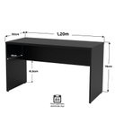 Ver imagem 4 de Conjunto Mesa de Escritório 120x60cm Cadeira Ergonômica Reclinável Sistema Syncron Pistão Classe 4