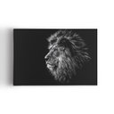 Ver imagem 1 de Quadro Leão Olho Azul Tons de Cinza Animal Canvas 140x90cm