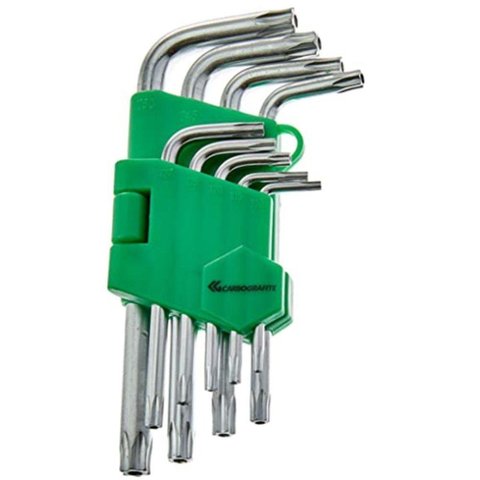 Kit Ferramenta Jogo De 9 Chave Hexalobular Kite Jogu Chavi