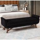 Ver imagem 3 de Cabeceira Cama Box Queen 160cm Pisa e Recamier Neville P02 Sintético Preto - Mpozenato
