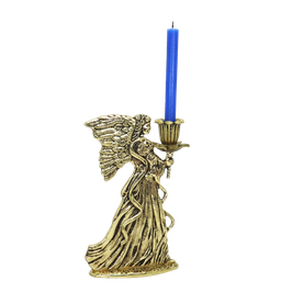 Castiçal ANJO Em Latão Artesanal Reciclado SAT Anjo Dourado - 2