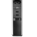 Ver imagem 4 de Torre de Tomada com Tampa Inox Multplug 3 Tomadas 2 Usb