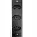 Ver imagem 3 de Torre de Tomada com Tampa Inox Multplug 3 Tomadas 2 Usb