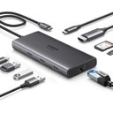 Ver imagem 1 de Hub Usb-c 9 em 1 Cinza 10gbps 4k Hdmi 100w Rj45 Leitor Sd/micro Sd - Ugreen