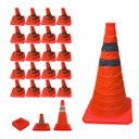 Ver imagem 3 de Cone Retratil Sinalizaçao Kit 22 Uni Portatil Obra Trafego Baliza Aviso Alerta Segurança Estrada Rua