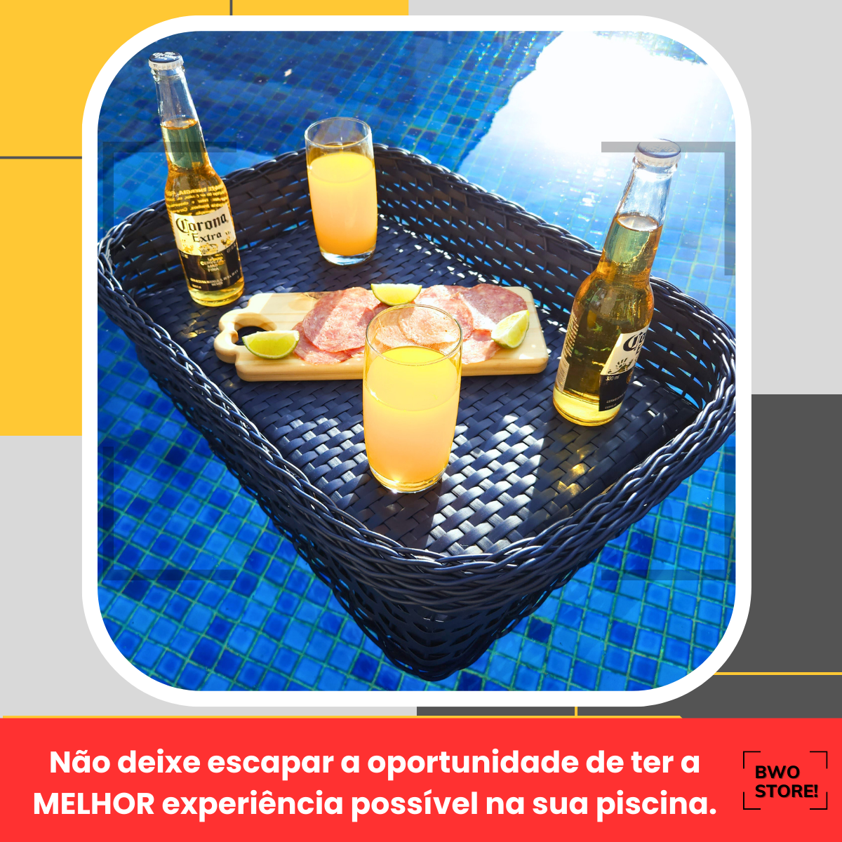 Bandeja Flutuante para Piscina Café da Manhã Hotel Praia Resort Azul Média - 8