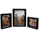 Ver imagem 3 de Kit 3 Porta Retrato Vertical Foto Moldura Luxo:Moldura Preta com Acrílico