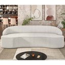 Ver imagem 2 de Sofá 4 Lugares para Sala de Estar Living 230cm Theo D06 Bouclê Creme - Mpozenato