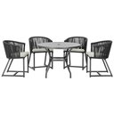 Ver imagem 1 de Mesa com 4 Cadeiras e Noronha Estofado 3 Trama Original Preto