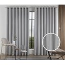 Ver imagem 2 de Cortina Tecido Linho 3,00M De Largura X 2,50M De Altura Cinza Para Sala Ou Quarto