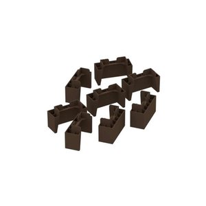 Módulo Cozinha Henn Americana Kit 8un Pés Pvc P/ Balcão de Castanho-henn