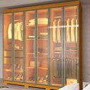 Ver mais imagens de Guarda-Roupa Casal com 6 Portas Reflecta com Pés 100% MDF Império Marrom/Marrome