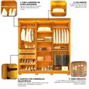 Ver imagem 7 de Guarda-Roupa Casal com 6 Portas Reflecta com Pés 100% MDF Império Marrom/Marrome