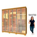 Ver imagem 6 de Guarda-Roupa Casal com 6 Portas Reflecta com Pés 100% MDF Império Marrom/Marrome
