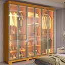 Ver imagem 1 de Guarda-Roupa Casal com 6 Portas Reflecta com Pés 100% MDF Império Marrom/Marrome