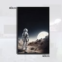 Ver imagem 6 de Quadro Decorativo Astronauta e Lua Moldura Cx Alta 40x60 Arte na Arte Moldura Preta