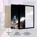 Ver mais imagens de Quadro Decorativo Astronauta e Lua Moldura Cx Alta 40x60 Arte na Arte Moldura Preta