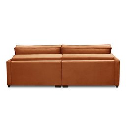 Sofá Cama Retrátil e Reclinável 2,10m com Molas Karina Veludo Terracota Rover & Beato - 6