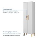 Ver mais imagens de Armário Multiuso Goiânia 2 Portas 4 Prateleiras MDP 60cm Branco Kaiki Móveis