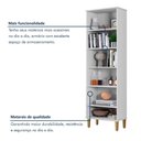 Ver imagem 5 de Armário Multiuso Goiânia 2 Portas 4 Prateleiras MDP 60cm Branco Kaiki Móveis