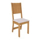 Ver imagem 3 de Conjunto de Mesa Indékes Lisboa 90x90cm com 4 Cadeiras - Freijó/Off White